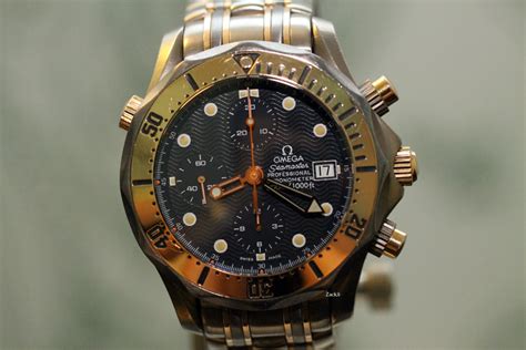 omega seamaster professional chronograph titanium 18k rose gold 2296.80|Omega Seamaster pro.